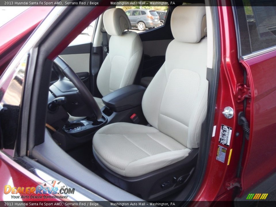 2013 Hyundai Santa Fe Sport AWD Serrano Red / Beige Photo #11