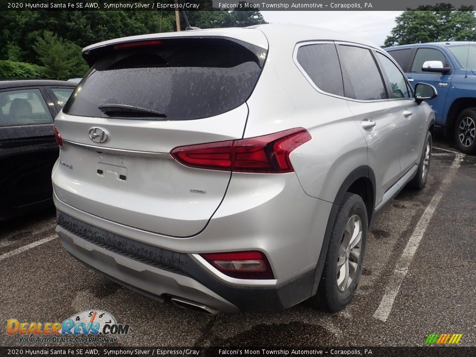 2020 Hyundai Santa Fe SE AWD Symphony Silver / Espresso/Gray Photo #4