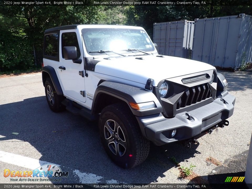 2020 Jeep Wrangler Sport 4x4 Bright White / Black Photo #2