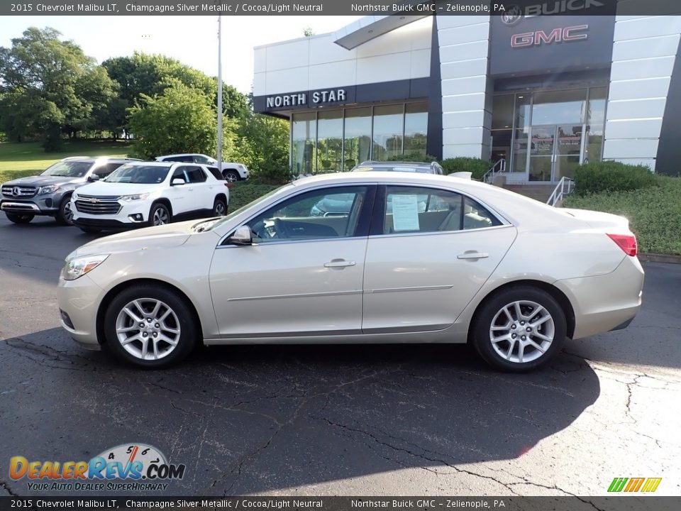 2015 Chevrolet Malibu LT Champagne Silver Metallic / Cocoa/Light Neutral Photo #2