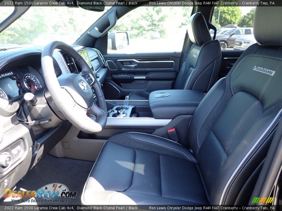 2022 Ram 1500 Laramie Crew Cab 4x4 Diamond Black Crystal Pearl / Black Photo #14