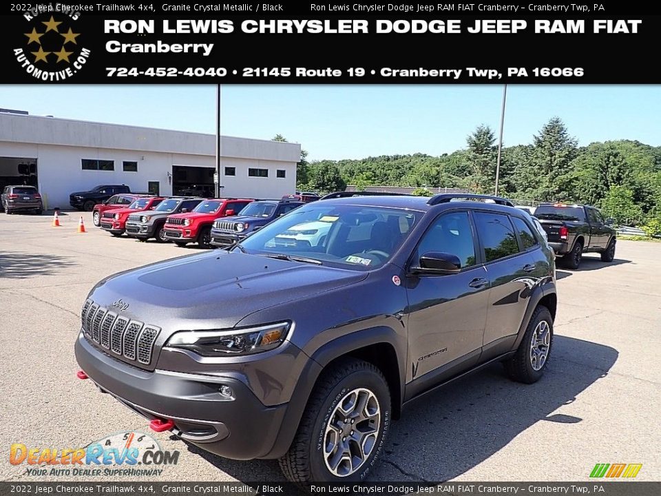 2022 Jeep Cherokee Trailhawk 4x4 Granite Crystal Metallic / Black Photo #1