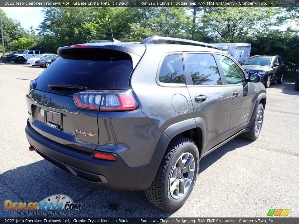 2022 Jeep Cherokee Trailhawk 4x4 Granite Crystal Metallic / Black Photo #5