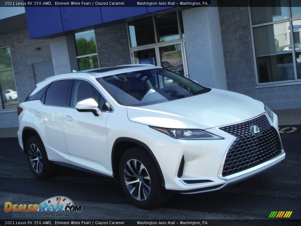 2021 Lexus RX 350 AWD Eminent White Pearl / Glazed Caramel Photo #1