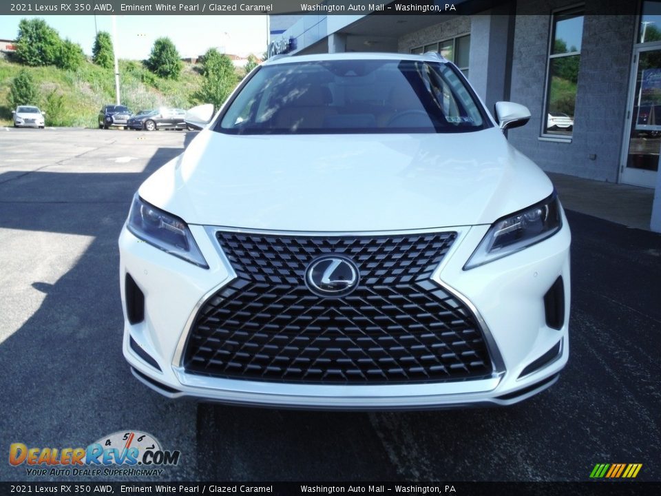 2021 Lexus RX 350 AWD Eminent White Pearl / Glazed Caramel Photo #5