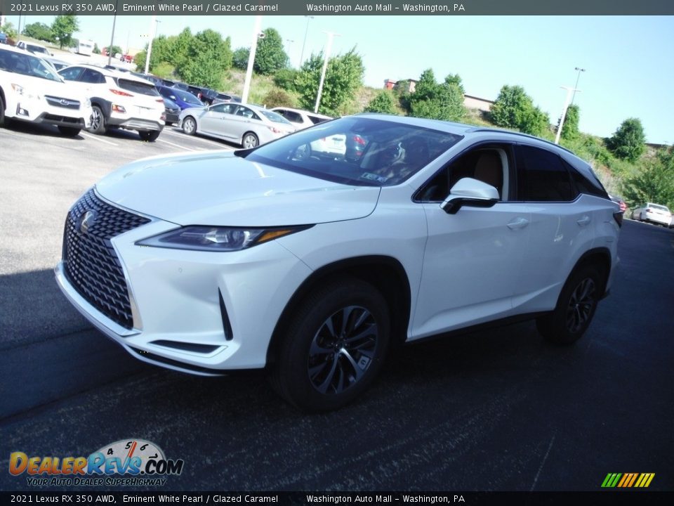 2021 Lexus RX 350 AWD Eminent White Pearl / Glazed Caramel Photo #6