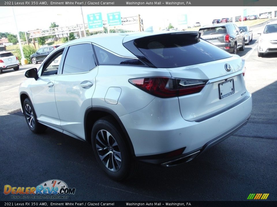 2021 Lexus RX 350 AWD Eminent White Pearl / Glazed Caramel Photo #8