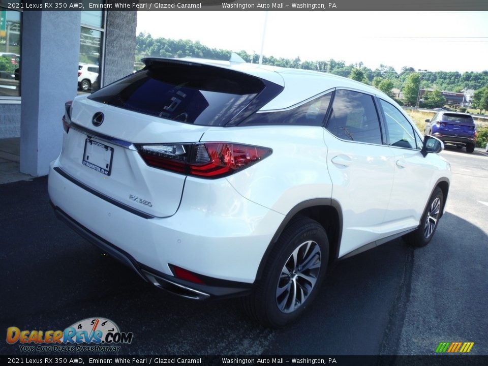 2021 Lexus RX 350 AWD Eminent White Pearl / Glazed Caramel Photo #10