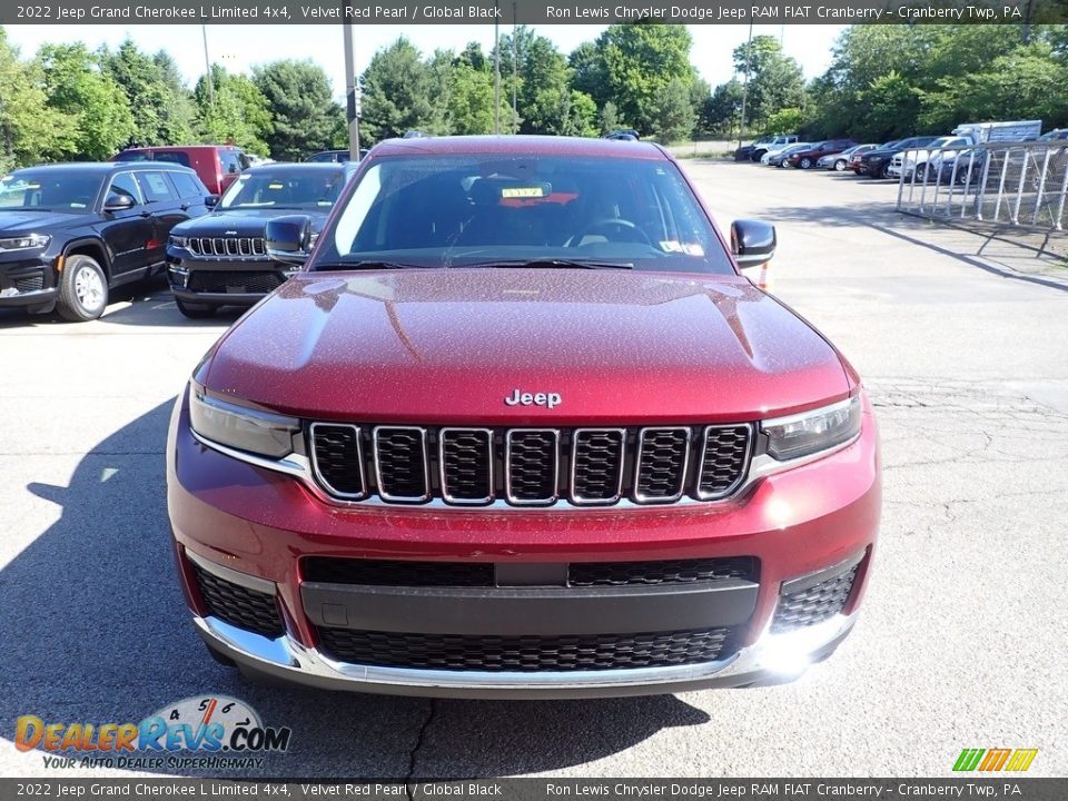 2022 Jeep Grand Cherokee L Limited 4x4 Velvet Red Pearl / Global Black Photo #8