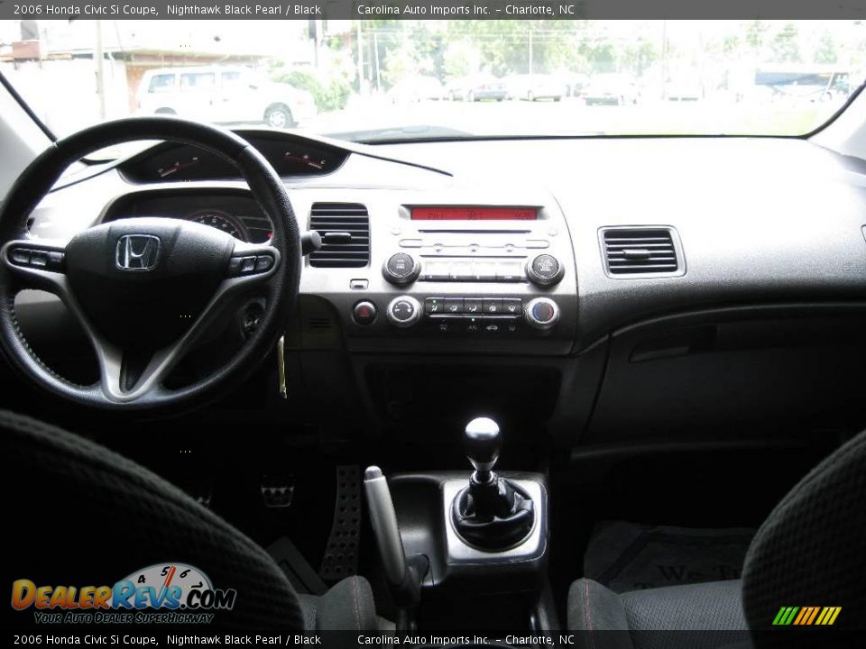 2006 Honda Civic Si Coupe Nighthawk Black Pearl / Black Photo #10
