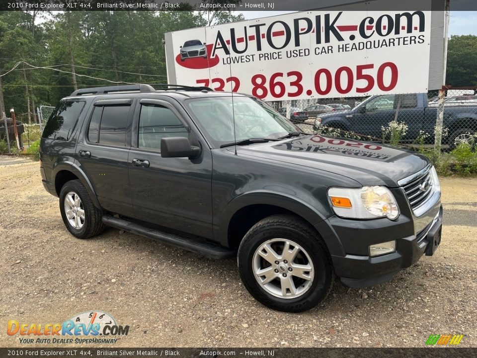 2010 Ford Explorer XLT 4x4 Brilliant Silver Metallic / Black Photo #1