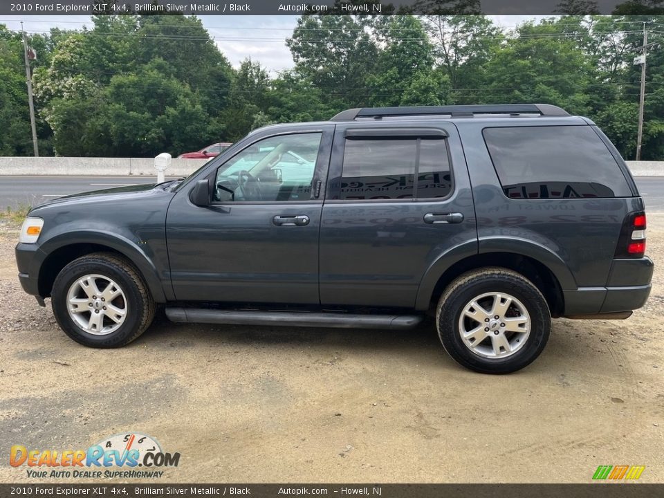 2010 Ford Explorer XLT 4x4 Brilliant Silver Metallic / Black Photo #4