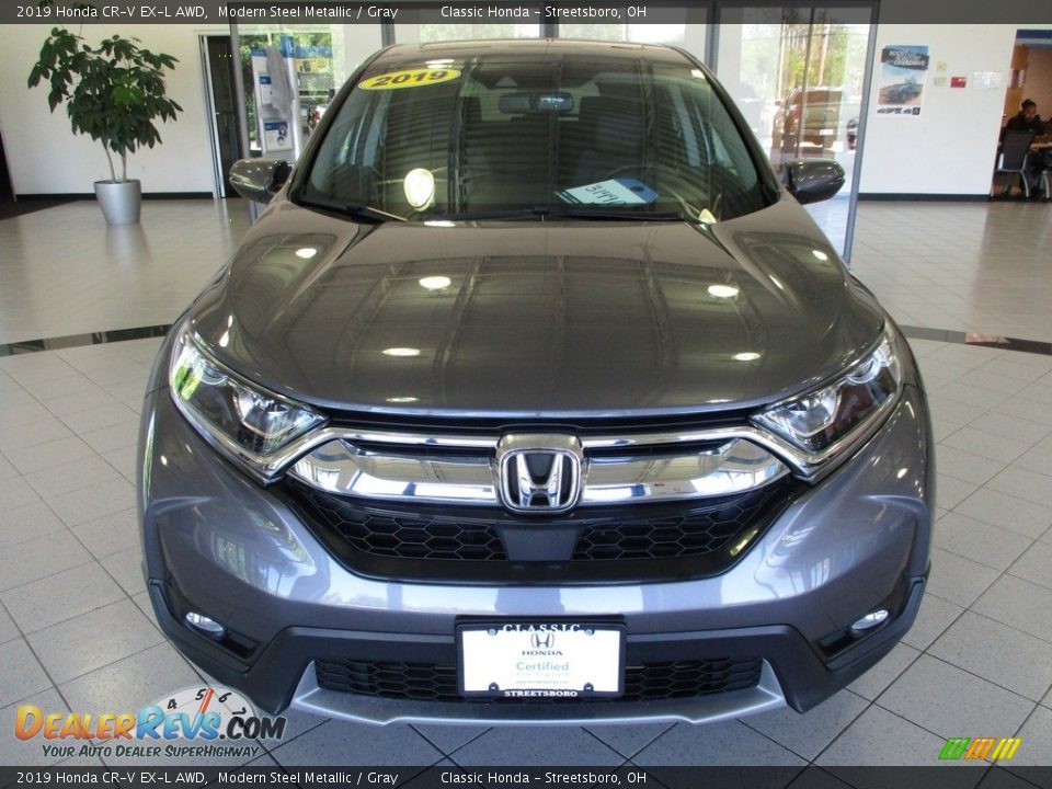 2019 Honda CR-V EX-L AWD Modern Steel Metallic / Gray Photo #2