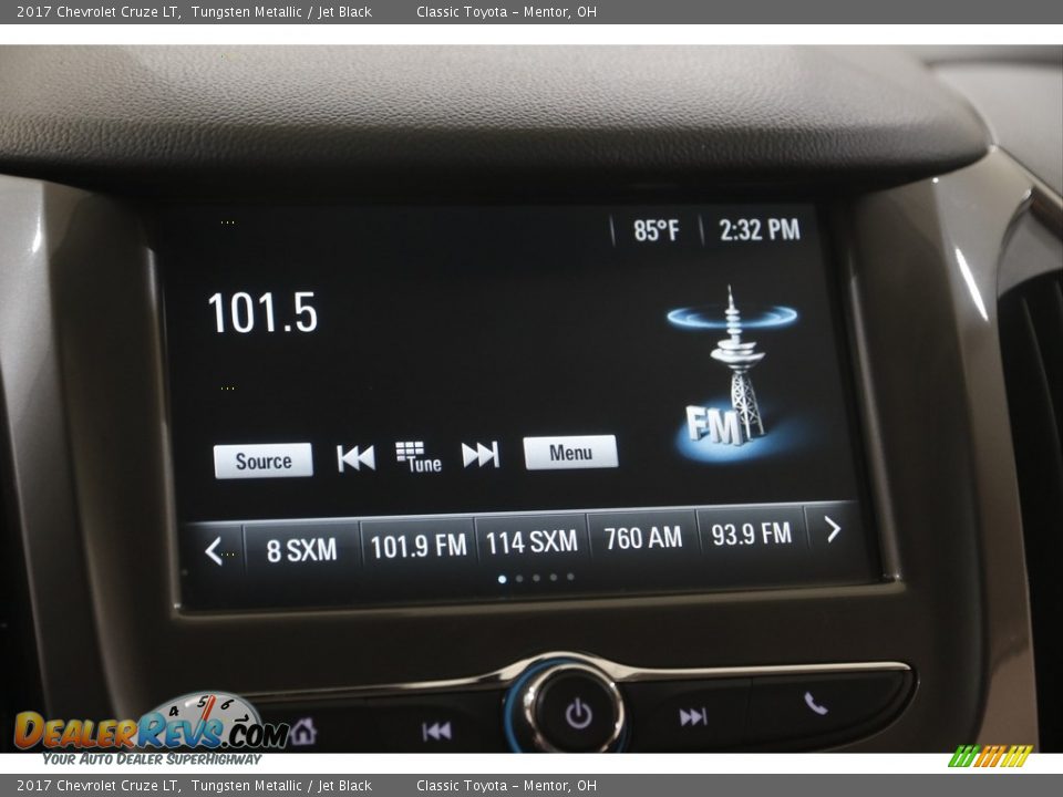 2017 Chevrolet Cruze LT Tungsten Metallic / Jet Black Photo #10