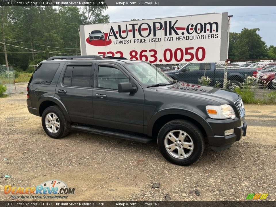 2010 Ford Explorer XLT 4x4 Brilliant Silver Metallic / Black Photo #12