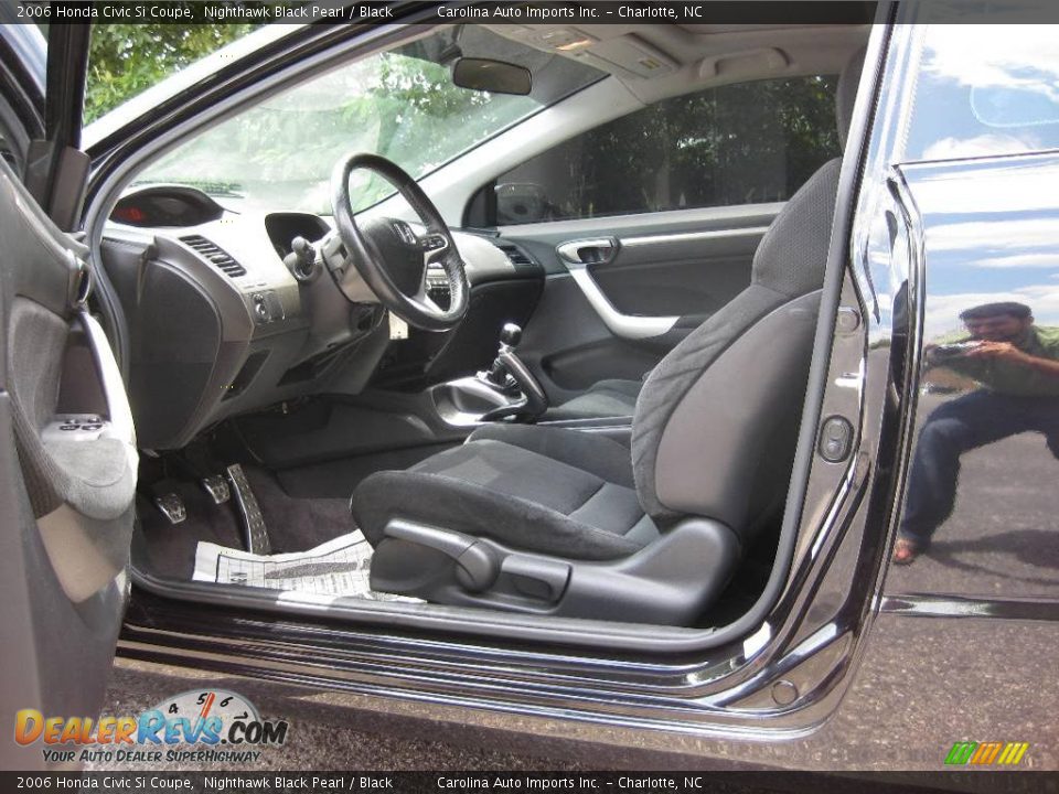 2006 Honda Civic Si Coupe Nighthawk Black Pearl / Black Photo #13