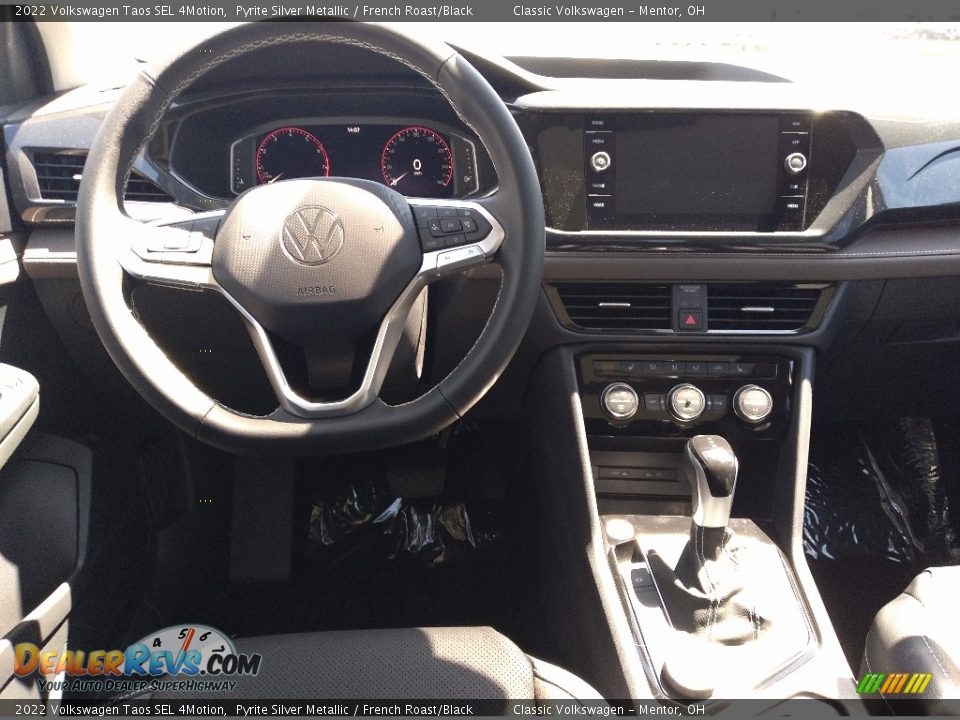 2022 Volkswagen Taos SEL 4Motion Pyrite Silver Metallic / French Roast/Black Photo #3