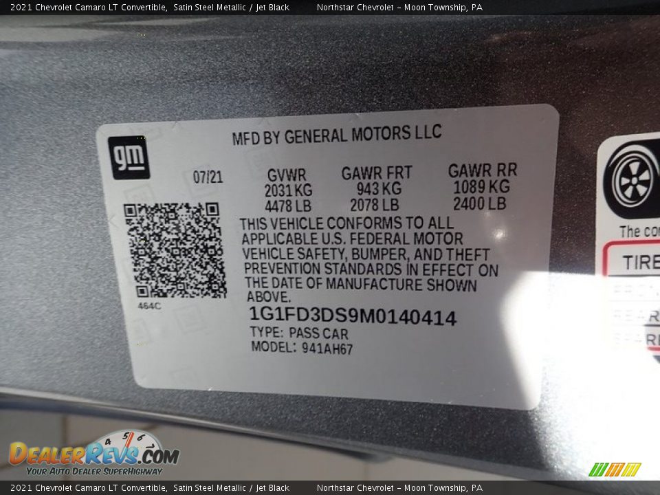 2021 Chevrolet Camaro LT Convertible Satin Steel Metallic / Jet Black Photo #29