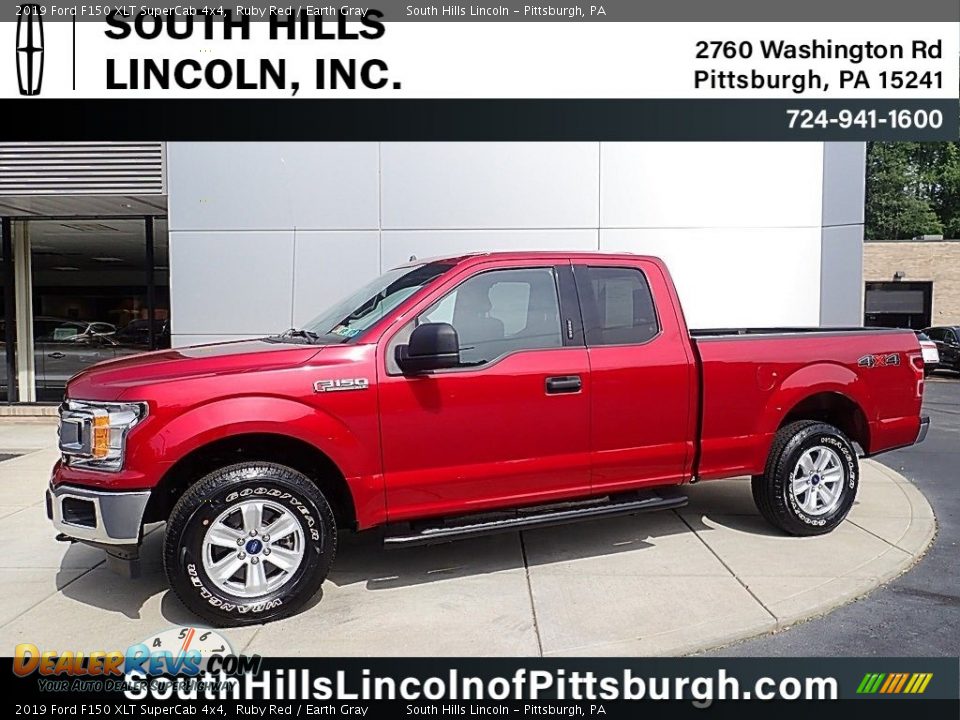 2019 Ford F150 XLT SuperCab 4x4 Ruby Red / Earth Gray Photo #1
