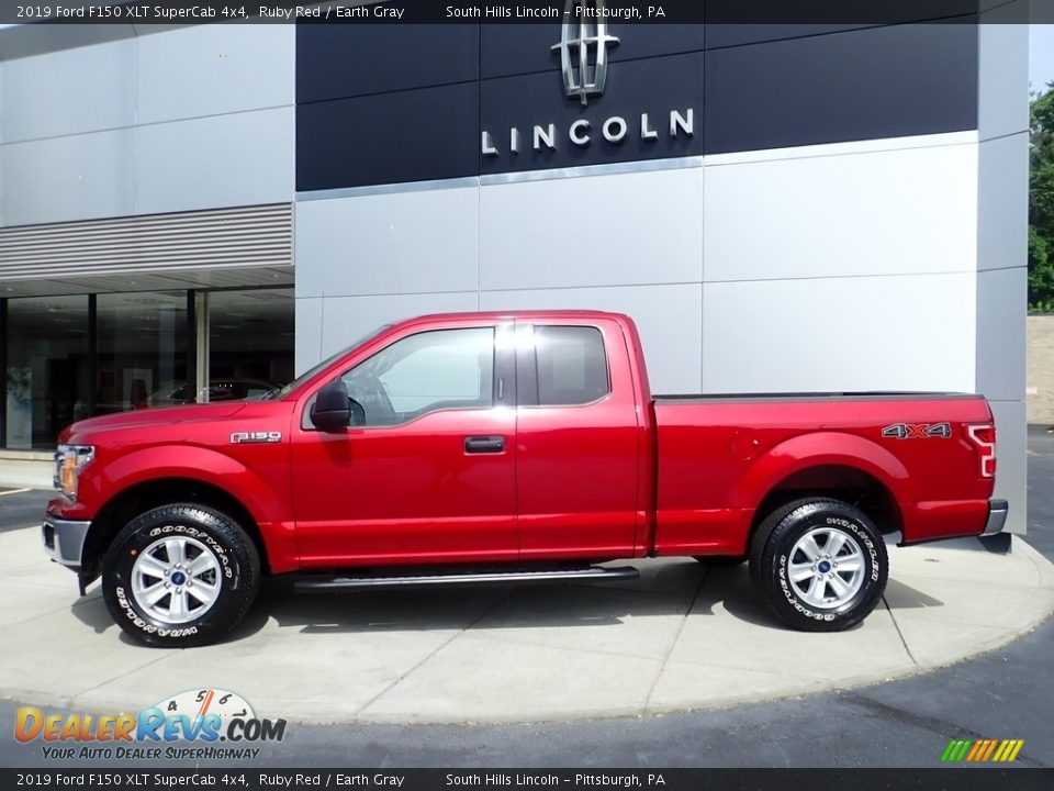 2019 Ford F150 XLT SuperCab 4x4 Ruby Red / Earth Gray Photo #2