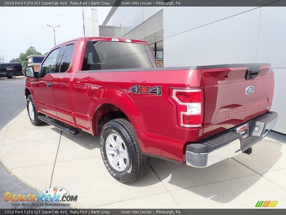 2019 Ford F150 XLT SuperCab 4x4 Ruby Red / Earth Gray Photo #3
