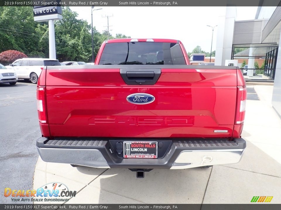 2019 Ford F150 XLT SuperCab 4x4 Ruby Red / Earth Gray Photo #4