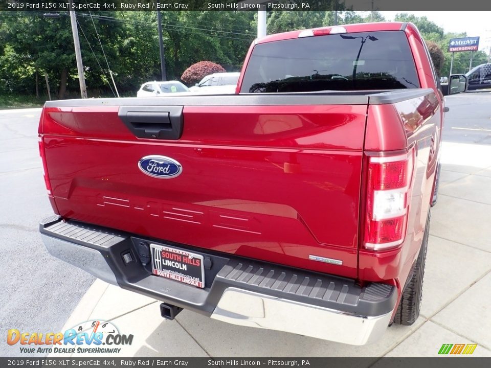 2019 Ford F150 XLT SuperCab 4x4 Ruby Red / Earth Gray Photo #5