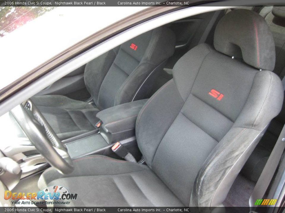 2006 Honda Civic Si Coupe Nighthawk Black Pearl / Black Photo #15