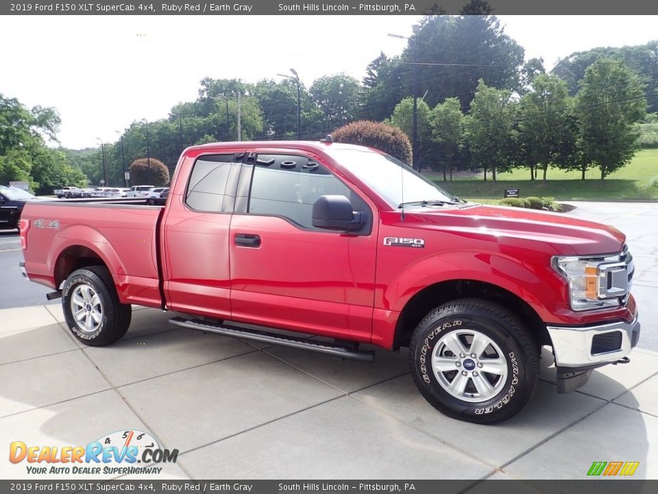 2019 Ford F150 XLT SuperCab 4x4 Ruby Red / Earth Gray Photo #6