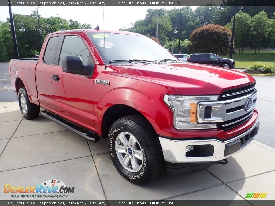 2019 Ford F150 XLT SuperCab 4x4 Ruby Red / Earth Gray Photo #7