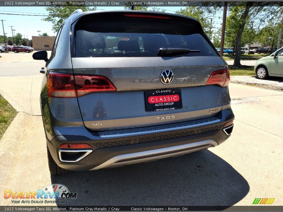 2022 Volkswagen Taos SEL 4Motion Platinum Gray Metallic / Gray Photo #4