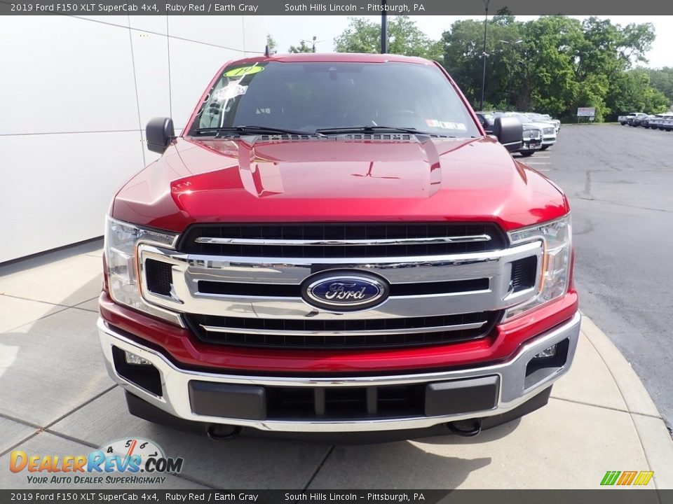 2019 Ford F150 XLT SuperCab 4x4 Ruby Red / Earth Gray Photo #8