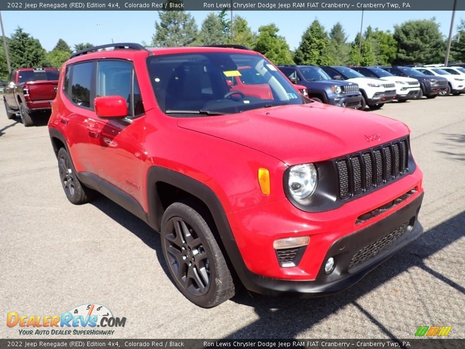 Front 3/4 View of 2022 Jeep Renegade (RED) Edition 4x4 Photo #7