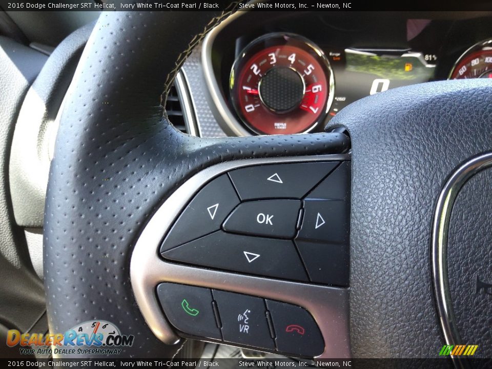 2016 Dodge Challenger SRT Hellcat Steering Wheel Photo #17