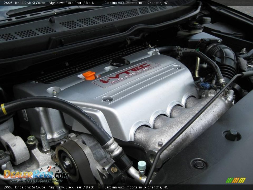 2006 Honda Civic Si Coupe Nighthawk Black Pearl / Black Photo #23