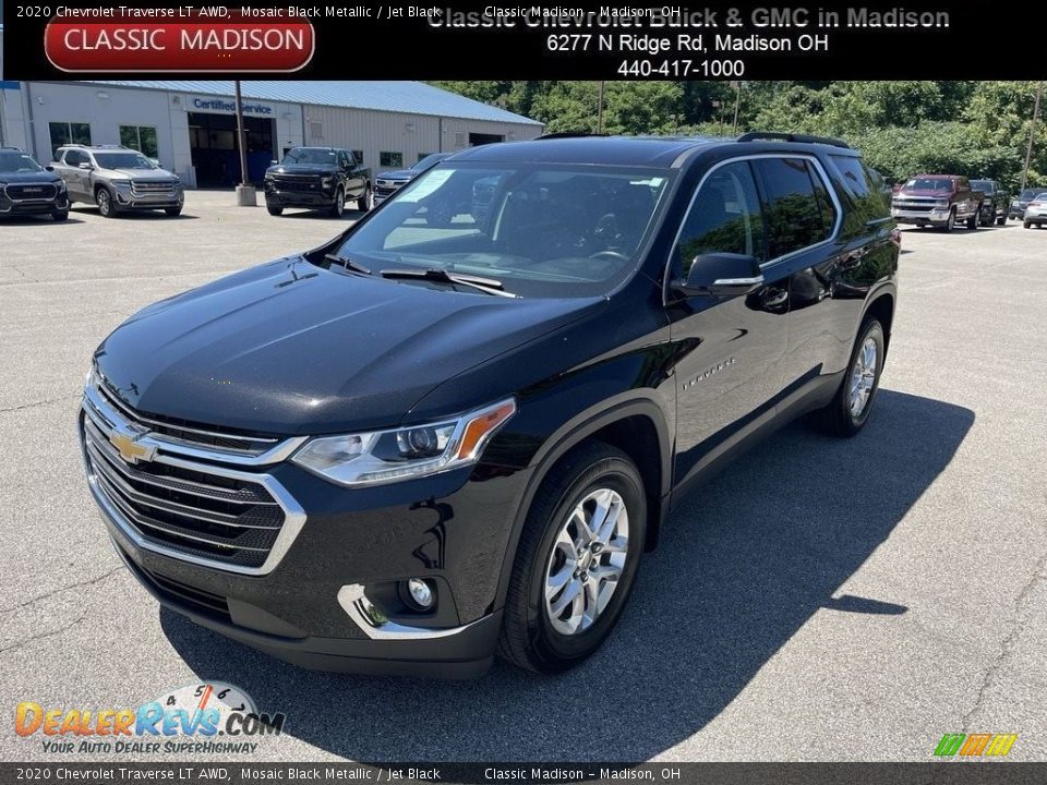 2020 Chevrolet Traverse LT AWD Mosaic Black Metallic / Jet Black Photo #1