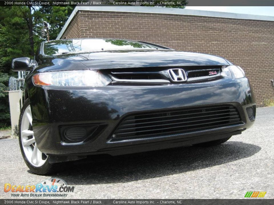 2006 Honda Civic Si Coupe Nighthawk Black Pearl / Black Photo #26