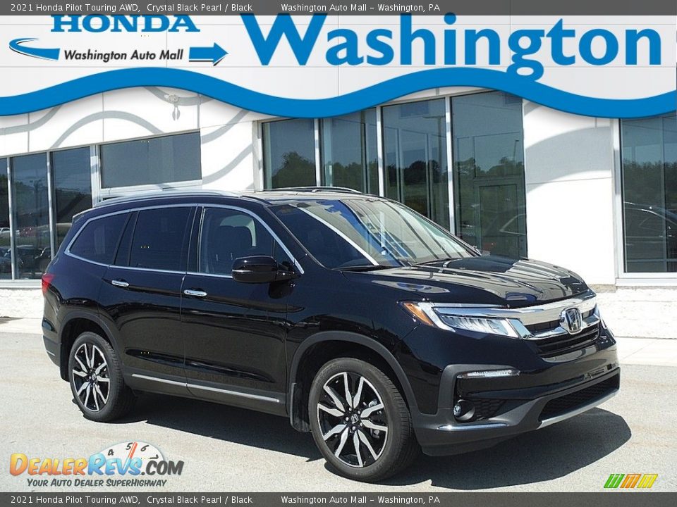 2021 Honda Pilot Touring AWD Crystal Black Pearl / Black Photo #1