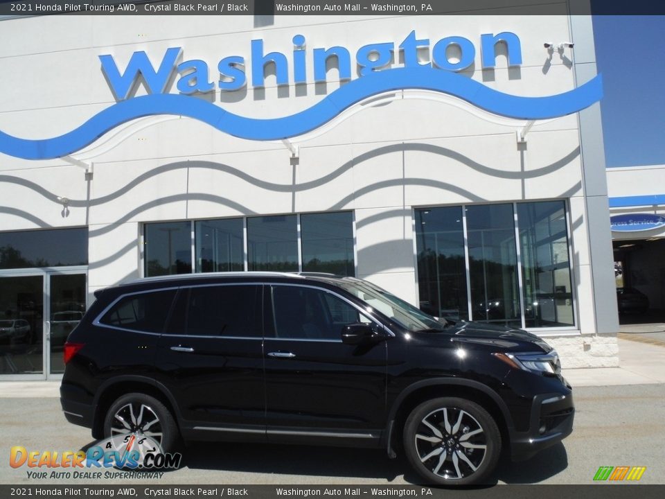 2021 Honda Pilot Touring AWD Crystal Black Pearl / Black Photo #2