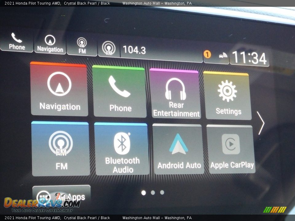 2021 Honda Pilot Touring AWD Crystal Black Pearl / Black Photo #24