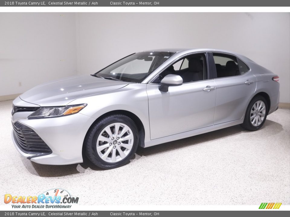 2018 Toyota Camry LE Celestial Silver Metallic / Ash Photo #3