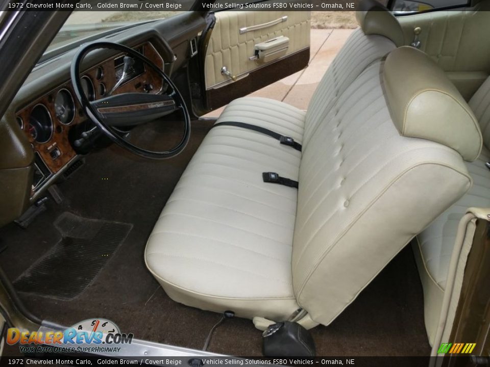 Covert Beige Interior - 1972 Chevrolet Monte Carlo  Photo #3