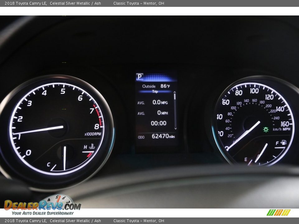 2018 Toyota Camry LE Celestial Silver Metallic / Ash Photo #8