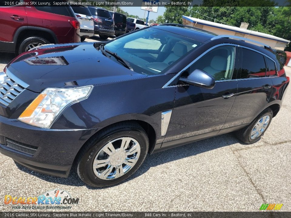 2016 Cadillac SRX Luxury Sapphire Blue Metallic / Light Titanium/Ebony Photo #7