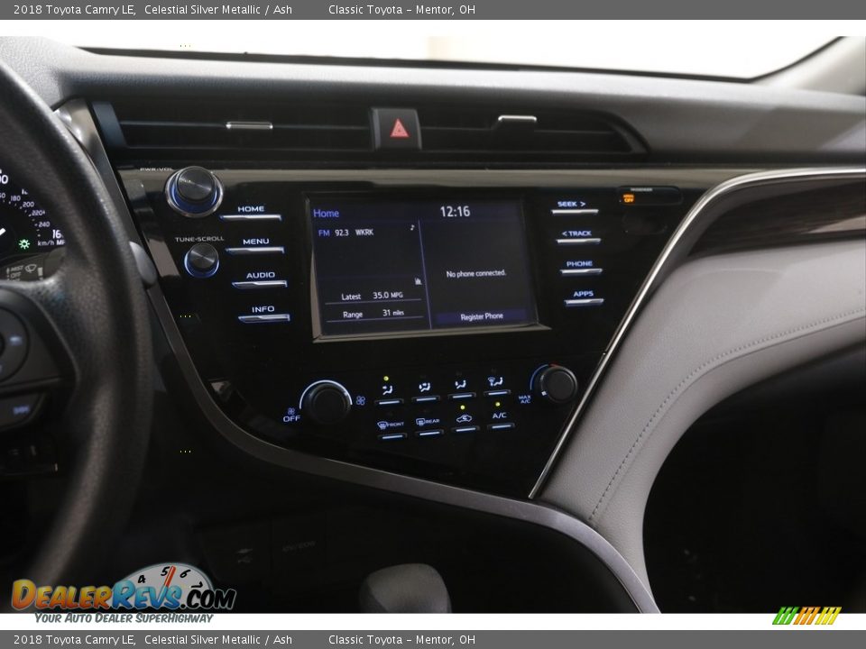 2018 Toyota Camry LE Celestial Silver Metallic / Ash Photo #9
