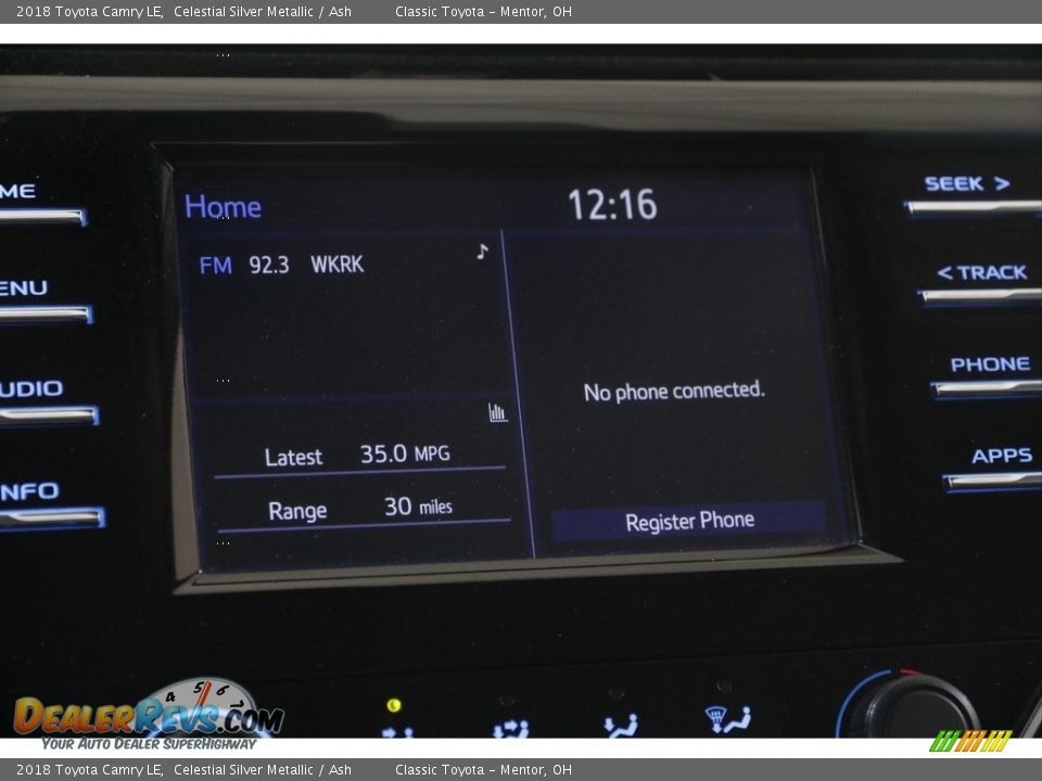 2018 Toyota Camry LE Celestial Silver Metallic / Ash Photo #10