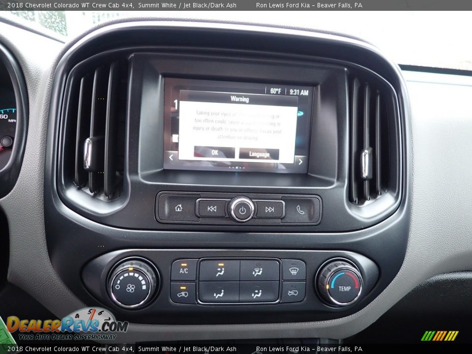 2018 Chevrolet Colorado WT Crew Cab 4x4 Summit White / Jet Black/Dark Ash Photo #19