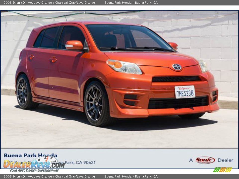 2008 Scion xD Hot Lava Orange / Charcoal Gray/Lava Orange Photo #1