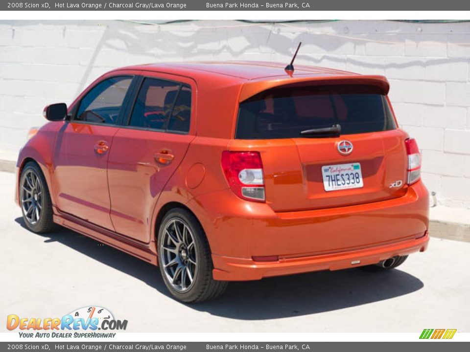 2008 Scion xD Hot Lava Orange / Charcoal Gray/Lava Orange Photo #2