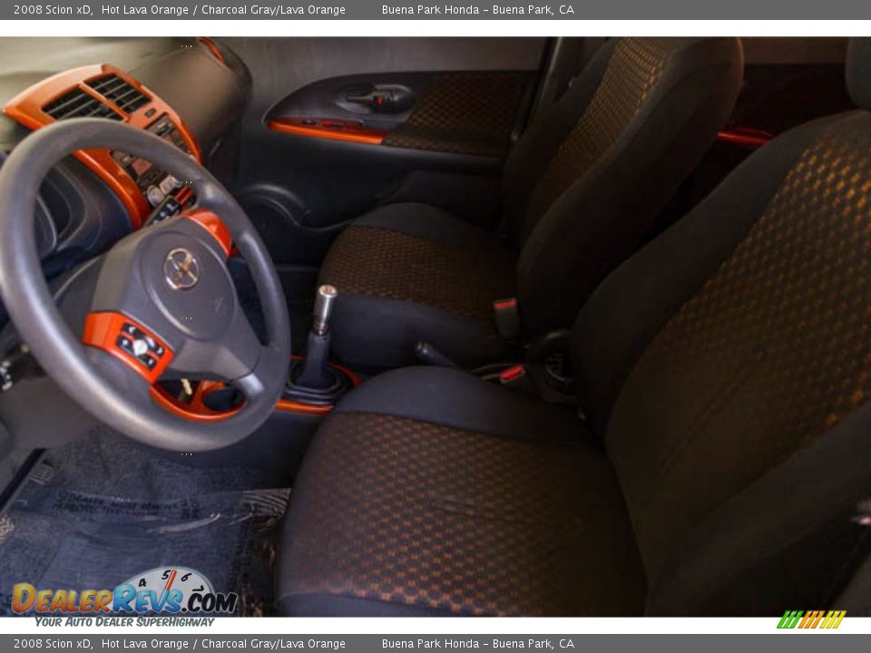 2008 Scion xD Hot Lava Orange / Charcoal Gray/Lava Orange Photo #3